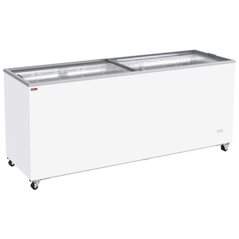 Conservateur bahut, 672 litres, couvercles coulissants sur roulettes