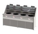 Friteuse électronique gaz - Type Santana - 4 Cuves rondes