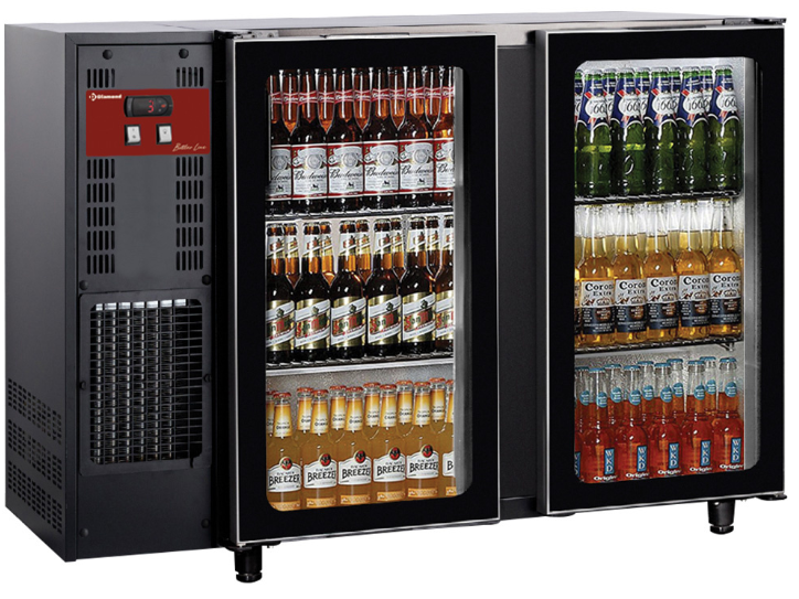 Refroidisseur de bouteilles 2 portes vitrées, 375 litres