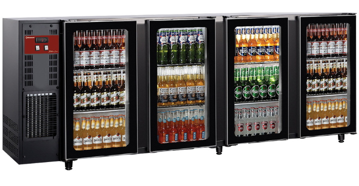 Refroidisseur de bouteilles 4 portes vitrées,783 Lt.
