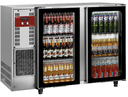 Refroidisseur de bouteilles, acier inox, 2 portes vitrées, 375 Lt. 