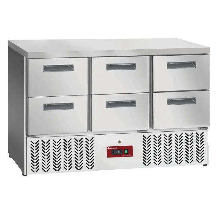Table frigorifique , 6x 1/2 tiroirs GN 1/1
