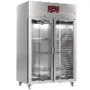Armoire frigorifique ventilée 1400 Lit. 2 portes vitrées (GN 2/1), sur roues