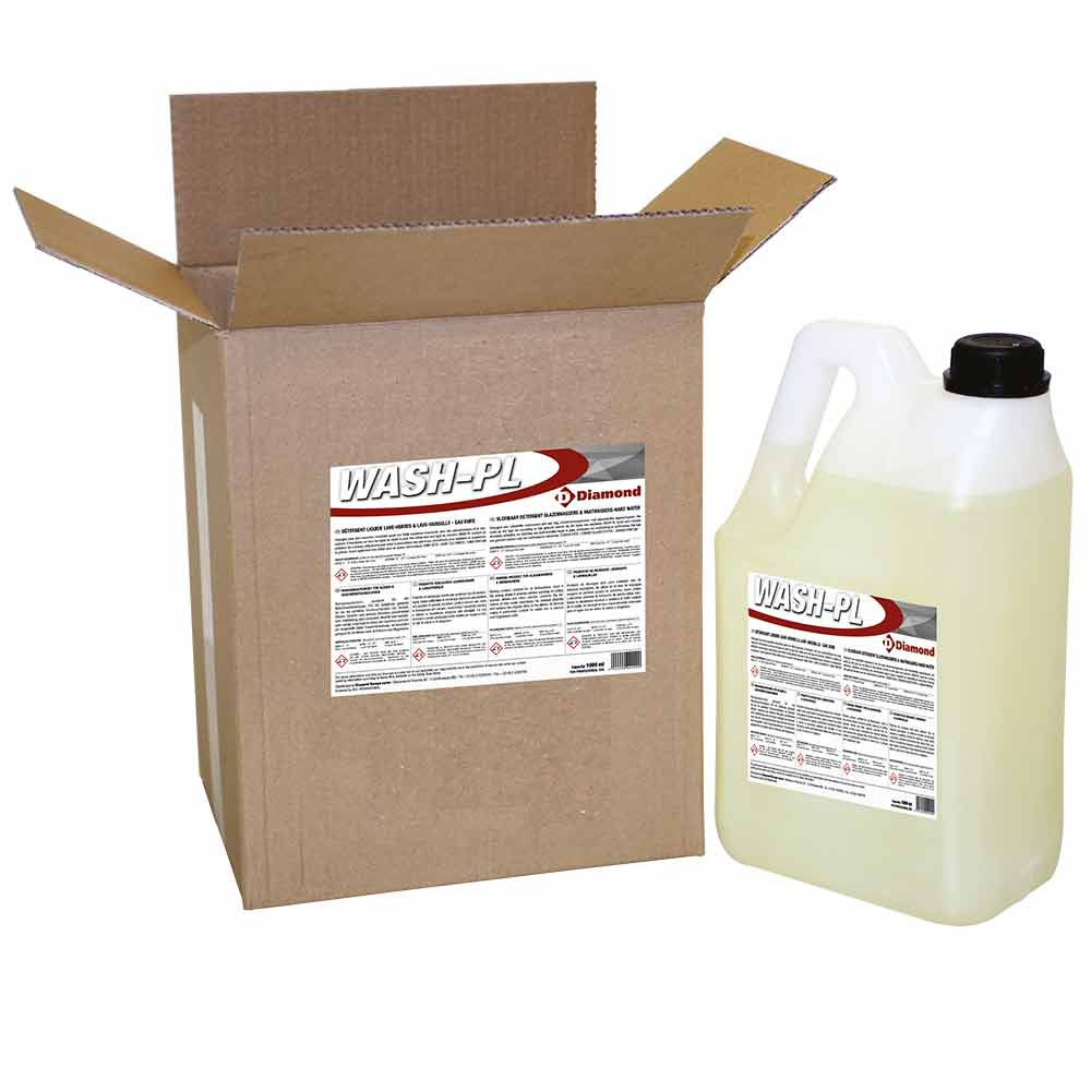 Détergent liquide lave-verres & lave-vaiselles - Eau dure - 2 BDx5 LT/6KG