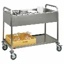 Chariot de dressage inox, 3x GN 1/1, tablette inférieure