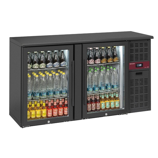 [DI-RLB2-2G] Refroidisseur de bouteilles 2 portes vitrées, 320 litres, pieds réglables