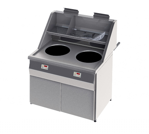 [SO-FGS2N] Friteuse électronique gaz - Type Santana - 2 Cuves rondes