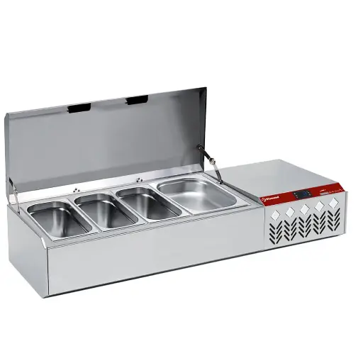 [DI-SY132G/CP9] Structure réfrigérée GN 4x1/3, 1x1/9, avec couvercle