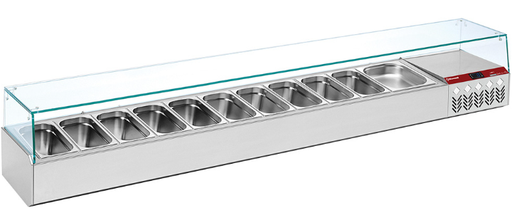 [DI-SY249G/PP9] Structure réfrigérée GN 11x1/3, 1x1/9, avec vitre droite