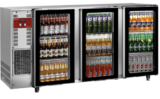 [DI-TAVX/3G-R2] Refroidisseur de bouteilles, acier inox, 3 portes vitrées, 579 Lt.
