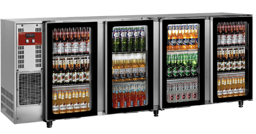 [DI-TAVX/4G-R2] Refroidisseur de bouteilles, acier inox, 4 portes vitrées, 783 Lt.