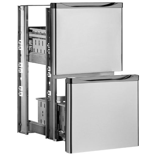 [DI-T1/2-X] Kit bloc tiroirs, acier inox, (1/2 + 1/2) x TAV
