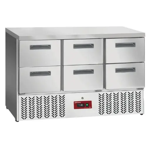 [DI-SA36/C6] Table frigorifique , 6x 1/2 tiroirs GN 1/1
