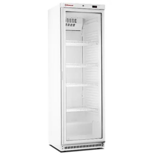 [DI-PFV402-R6/G] Armoire frigorifique, porte vitrée, ventilée, 400 Lit. Blanc
