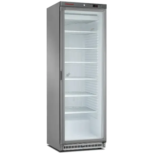 [DI-NFT402-R2X/G] Armoire congélateur statique, porte vitrée, 400 litres. acier inox