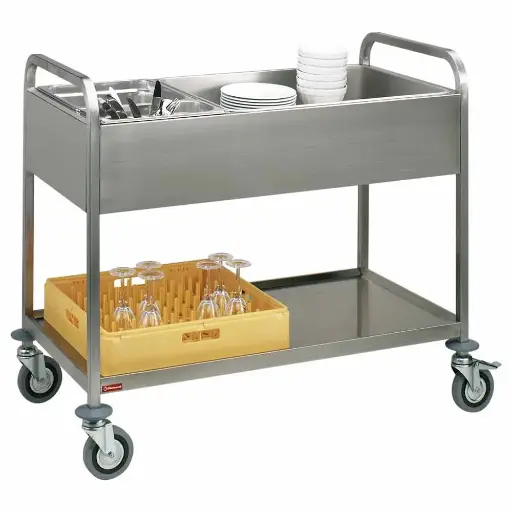 [DI-CDS-311] Chariot de dressage inox, 3x GN 1/1, tablette inférieure