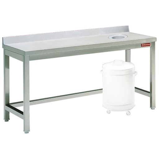 [DI-TS1470D] Table à débarrasser avec vide ordure + bord arrière